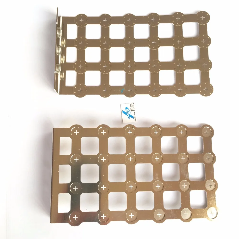 24P 4x6 Copper Nickel Busbar 18650 Lithium Battery Busbar Connector Copper Nickel Sheet
