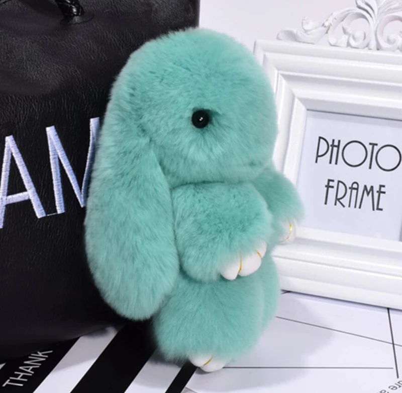 Брелок для ключей из меха кролика рекс игрушка кролик кукла милый помпон брелок сумки