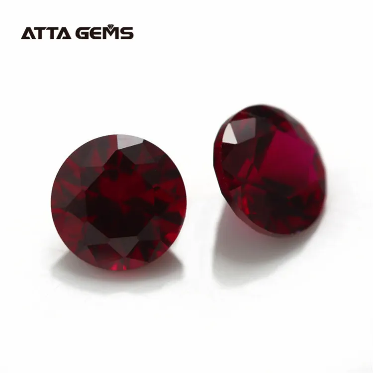 Pigeon Blood Red Synthetic Ruby Stone Prices Per Carat Rubi Corundum Beads for Ring Jewelry Making Buyers