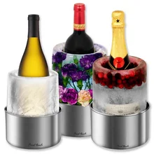 DIY wine bottle chiller champagne bucket ice mold