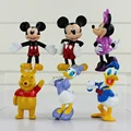 6Pcs Lot 6 8cm Mickey Figure Minnie Mouse Donald Duck Daisy PVC Cute Toys for Children