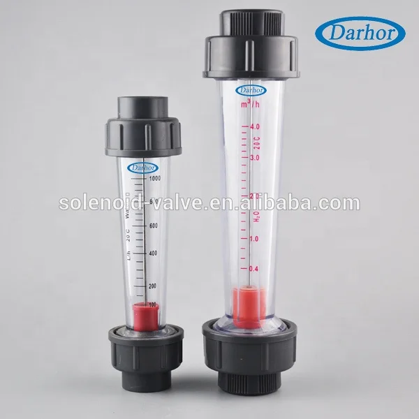 DH4500 PVC Flowmeter Inline Rotameter Mechanical Water Flow Meter Sea Water