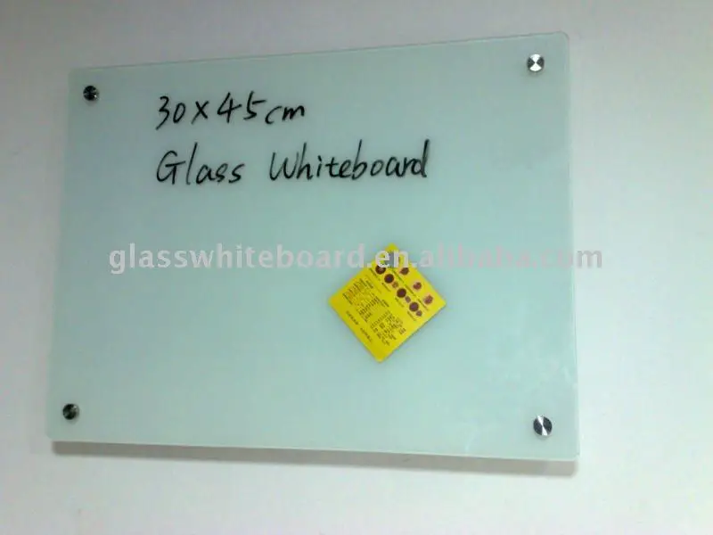 Glass Memo Board Magnetic Heat Resistant Toughened Glass 28x60cm 