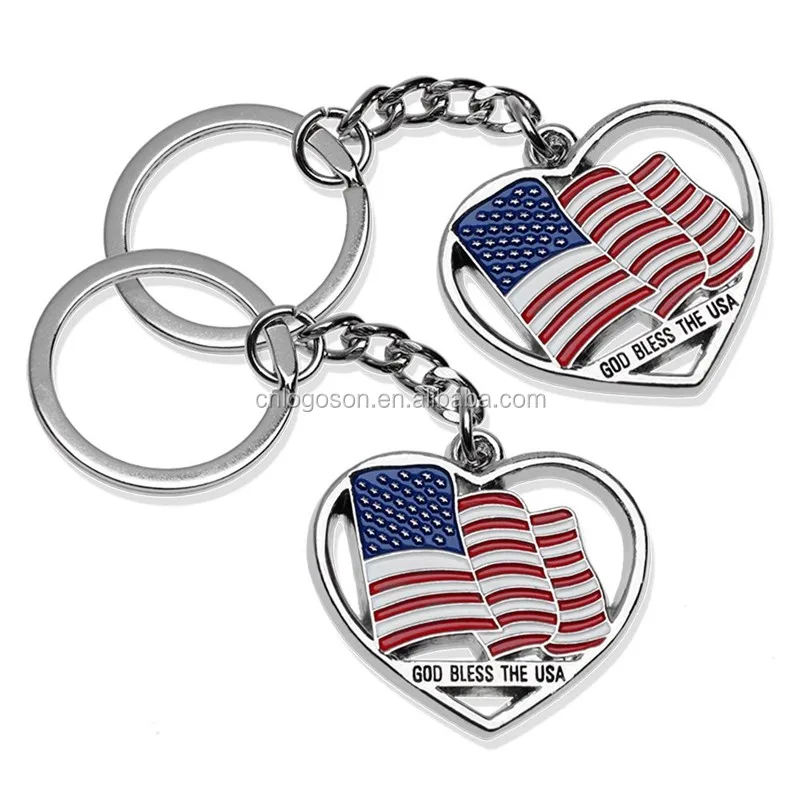 Patriotic Keychain Personalized wristlet keychain gifts for her God Bless America Land that I Love Wristlet Keychain
