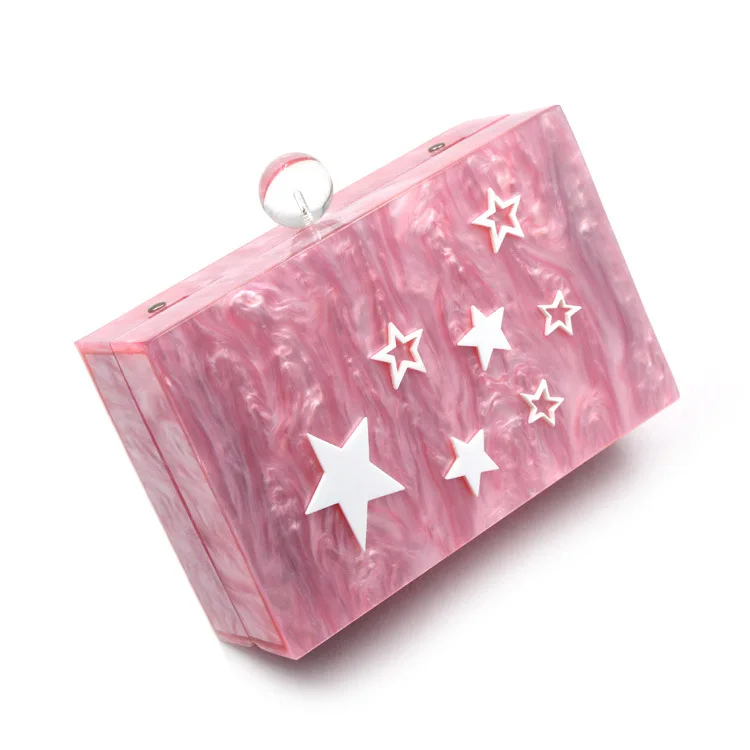 pink evening clutch