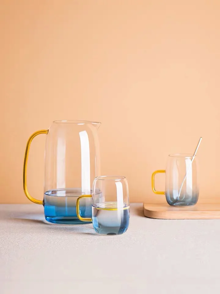 Large Cool Glass Pitcher Water Kettle Jug Carafe With Cups And Spout For  Hot Cold Water Tea Juice Coffee Lemonade - Buy Large Cool Glass Pitcher  Water Kettle Jug Carafe With Cups