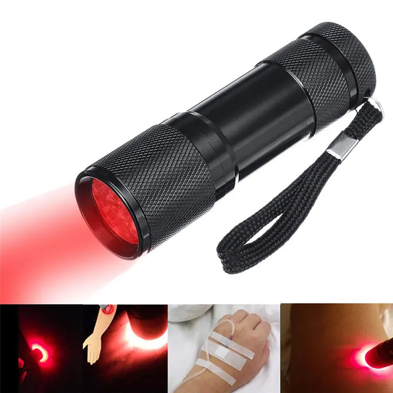 Promotion Cheapest 9 LED  Handheld Red Light Blood Vein Finder LED Light for Adult Children