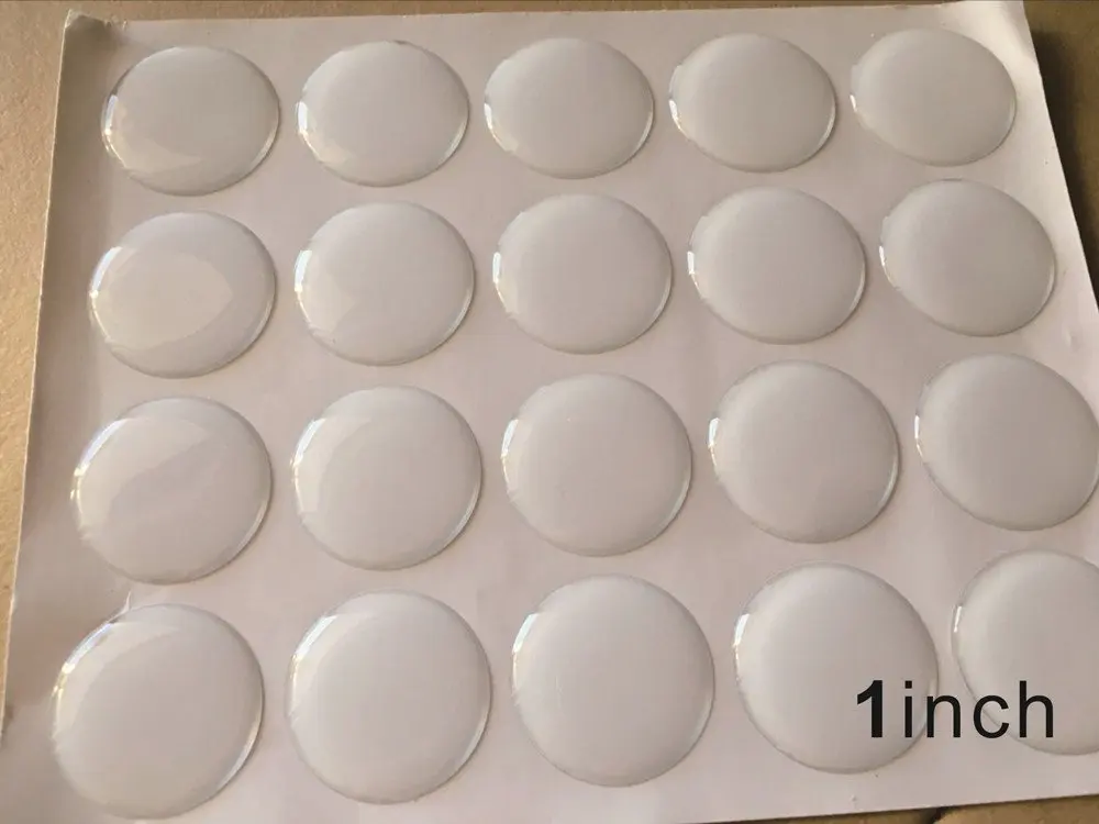 1 дюймовая прозрачная эпоксидная наклейка