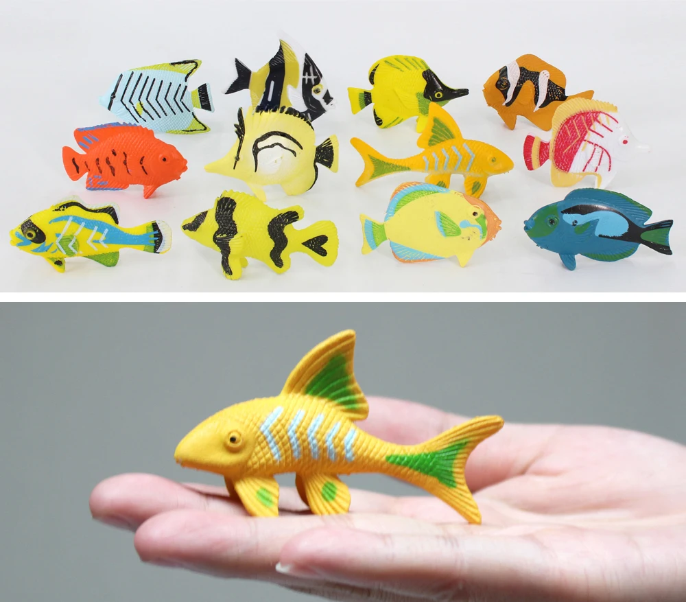 12 Simulation Goldfisch-Figuren – Miniatur Garten-Deko Aus PVC, 1,9–3,8 Cm, Für Diorama, Bonsai & Puppenhaus