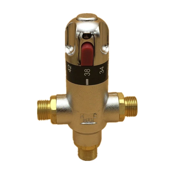Brass Water Temperature Control Valve Solar Shower Thermostatic Mixing Valve