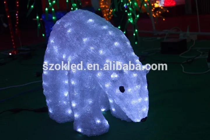 Лидер продаж! H70cm W125cm 1416 шт. светодиоды LED 3D Polar Bear светодиодный свет