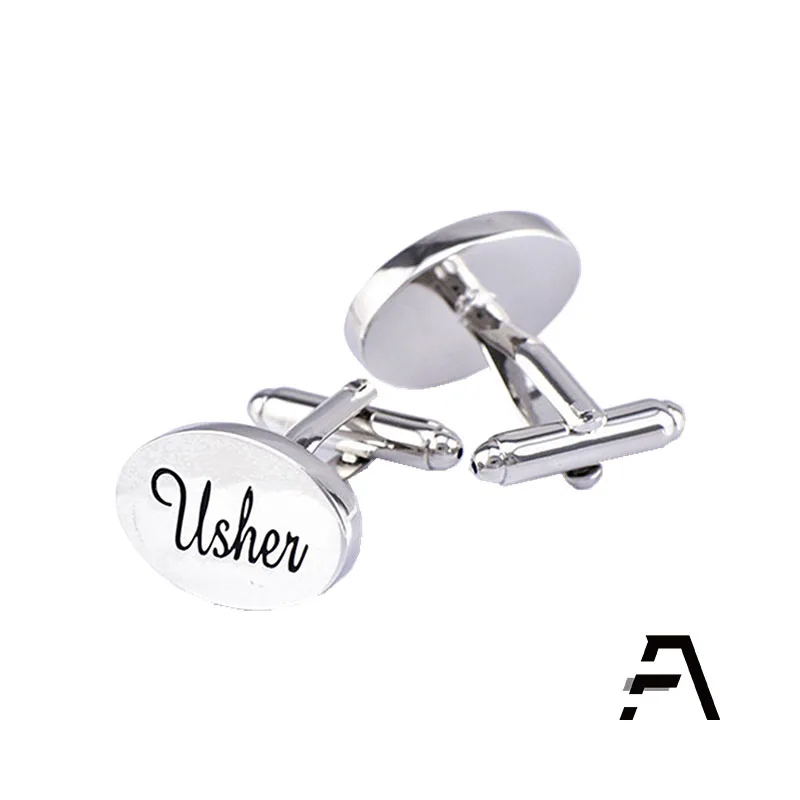 Серебряные Персонализированные мужские свадебные запонки по индивидуальному