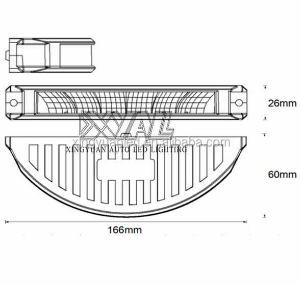 Wide Angle LED Strobe Light Multi Flashing Semicircle Truck Pickup Surface Mount Lamp 18W 180 Degree LED SMD 3535 Universal Cars