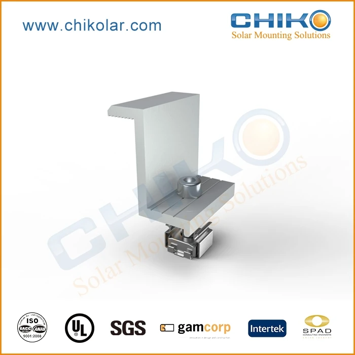 Крепление на солнечных батареях, средний конец, зажимы для панелей солнечных батарей