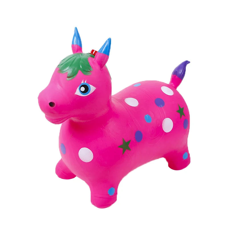Прочная детская игрушка Надувное прыгающее животное надувная лошадь с музыкой