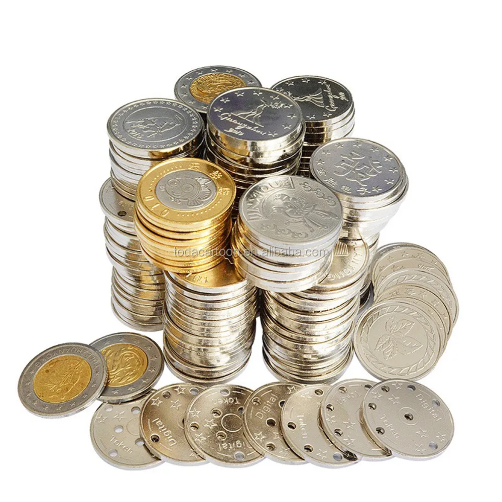 Game Machine Token Game Coin Coin Doll Machine Stainless Steel Coin  Claw Machine Toy Claw Crane Kiddie Ride Parts