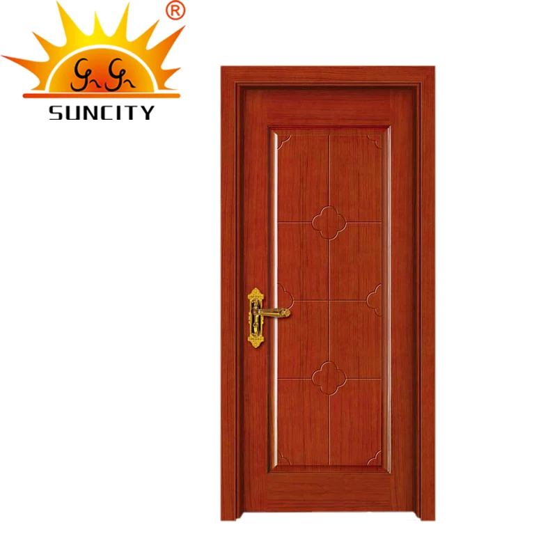 Modern Pure Myanmar Best Solid Pure Teak Wood Door Design