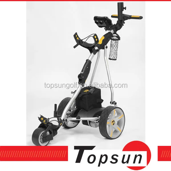 Topsun Folding Mini Remote Control Golf Carts for Sale Electric Push Golf Trolley With Seat