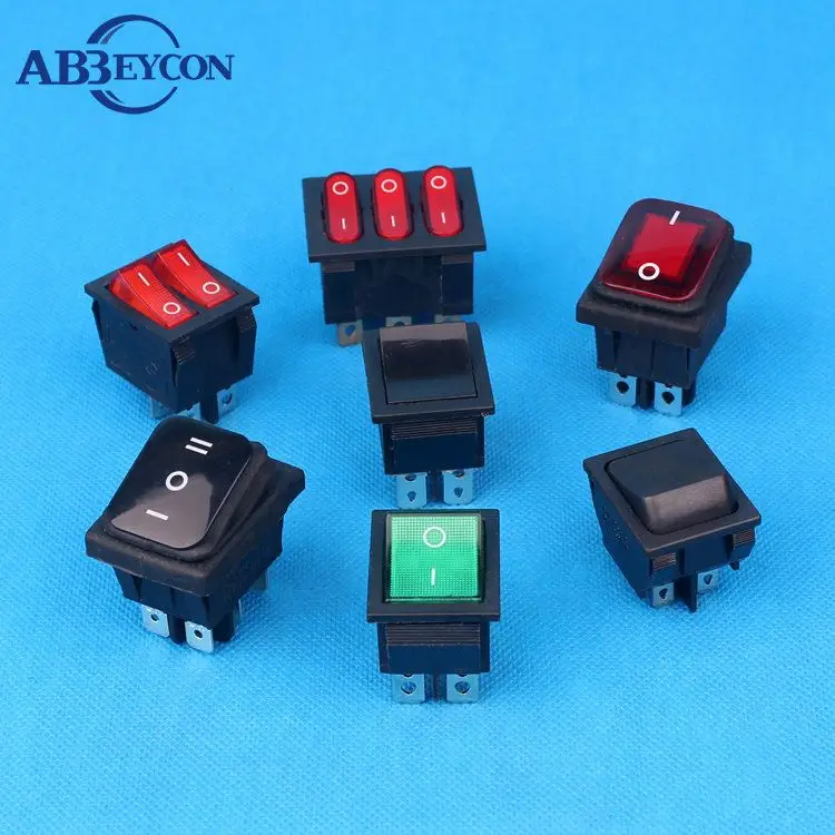 Switch Illuminato Snap-in Interruttore Bilanciere Verde Illuminato - 2 Poli, 16A 250V, Montaggio Snap-in 30x22 Mm Interruttore 250V AC - Foto 6