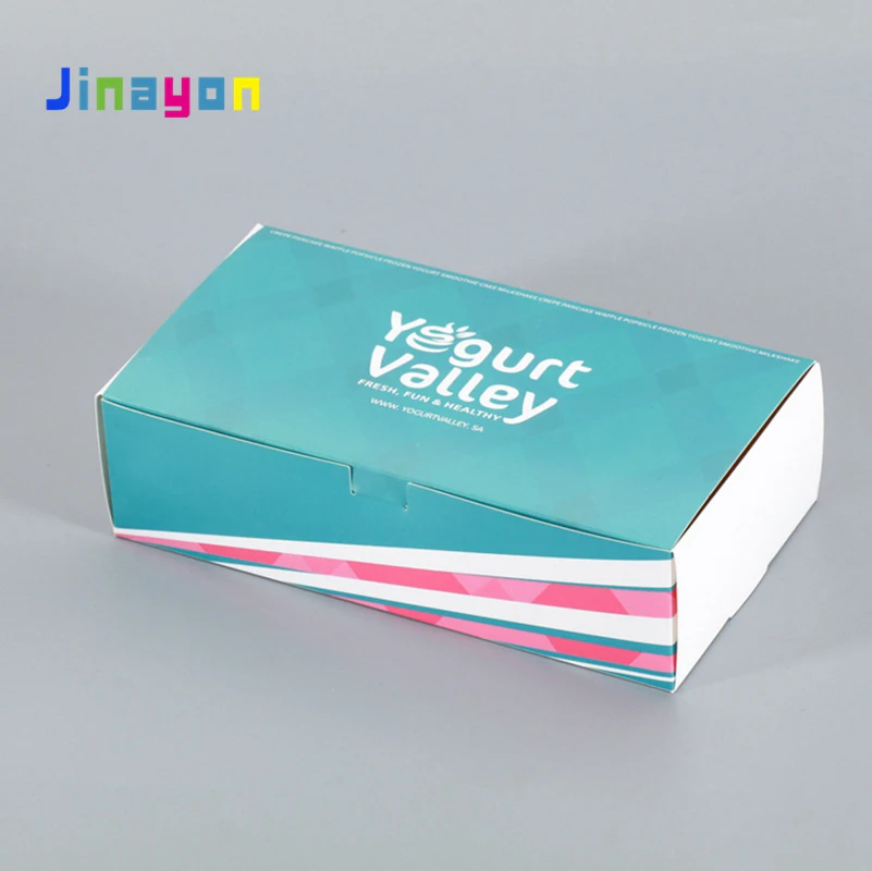 Fábrica Jinayon: caja blanca corrugada estampada en relieve y con laminado brillante, personalizada al por mayor para el embalaje de donuts y pasteles, desechable