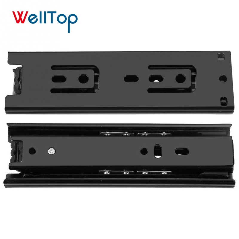 HBJSkcn Guías De Teclado Diapositivas Del Cajón Mini Riel De Guía Corto, Riel Guía Para Muebles Extensión Completa Herrajes Para Armarios De Cocina, Montaje Lateral