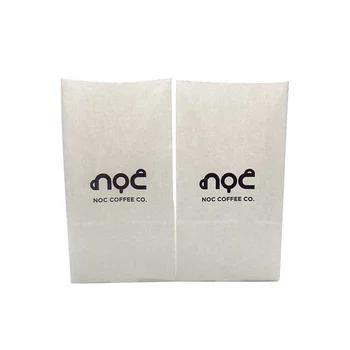 Custom Logo Printed Grade Brown Kraft Glassine Wax Greaseproof Donuts Sandwich Bread Packaging Paper Bag