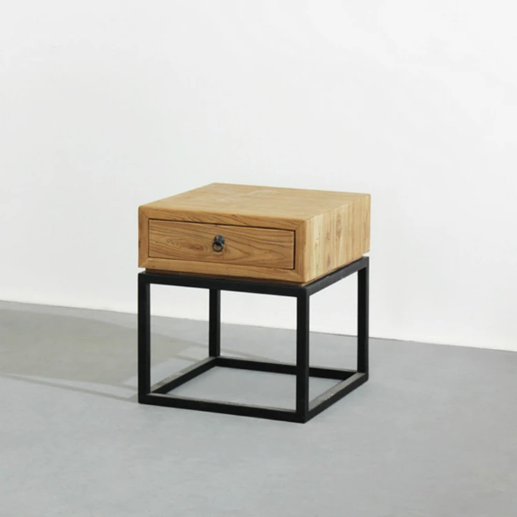 Креативная металлическая и деревянная мебель прикроватная тумбочка с ящиками