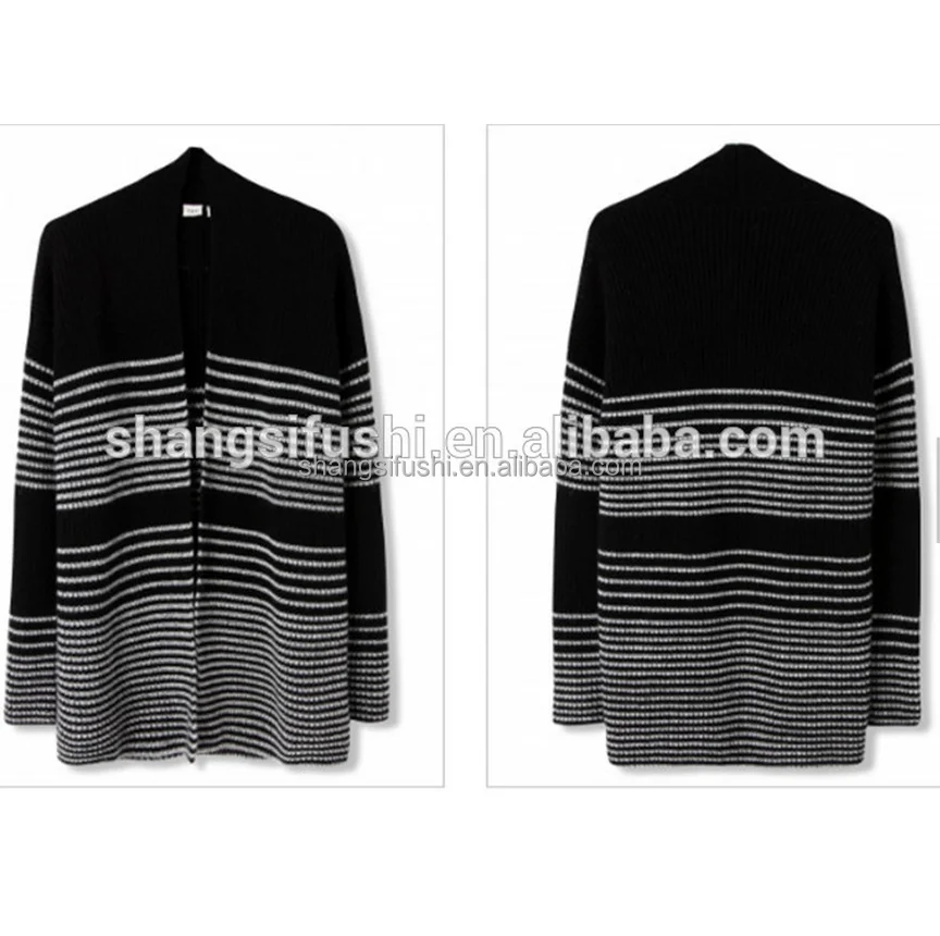 ladies striped cardigan