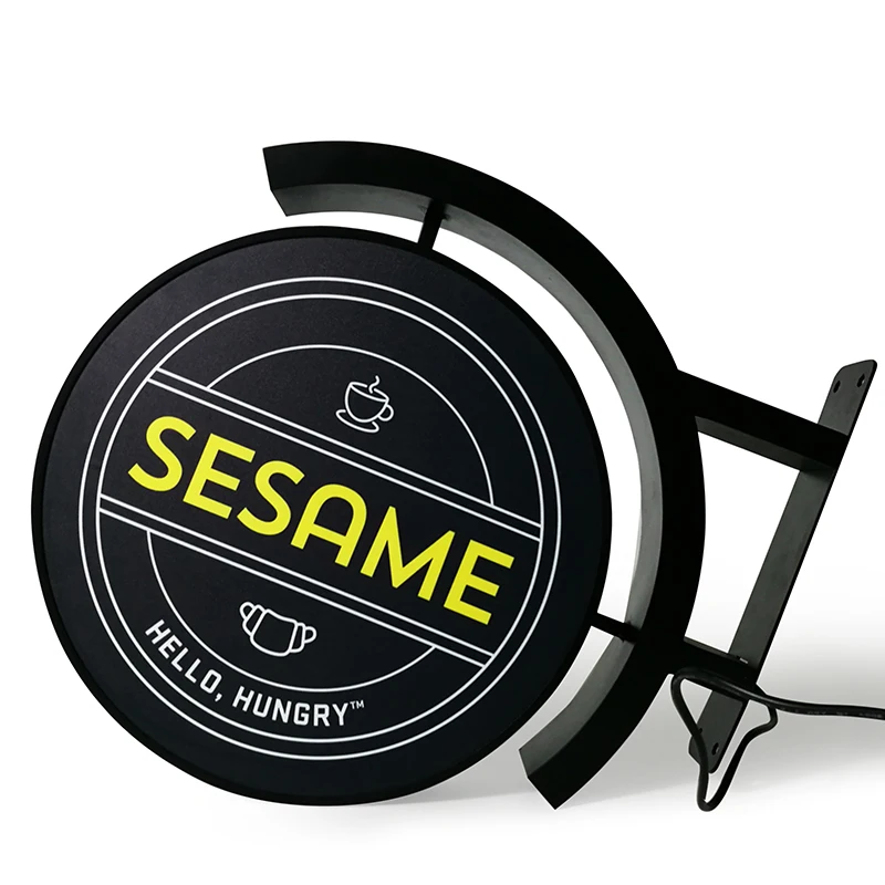 Outdoor Advertising Shop Backlit Led Light Box Signage Acrylic LED Shop Front Sign Vacuum Forming Round Light Box
