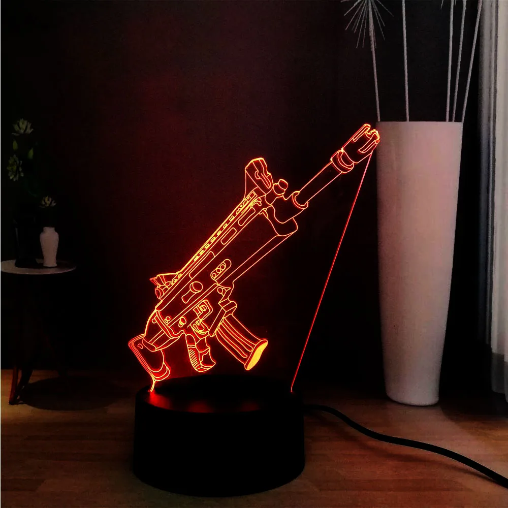 Optical Illusion 3D Middle Finger Night Light 16 Colors Changing USB Power Remote Control Touch Switch Decor Lamp LED Table Desk Lamp Brithday Children Kids Christmas Xmas Gift 