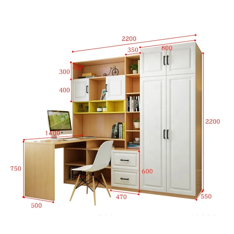 Factory Price Bedroom Wardrobe and Computer Study Table Designs