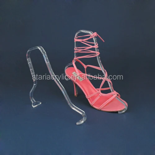 Plymor Clear Acrylic Sandal/Strap Heel Insert Display 0.625" W x 8" D x 6" H 