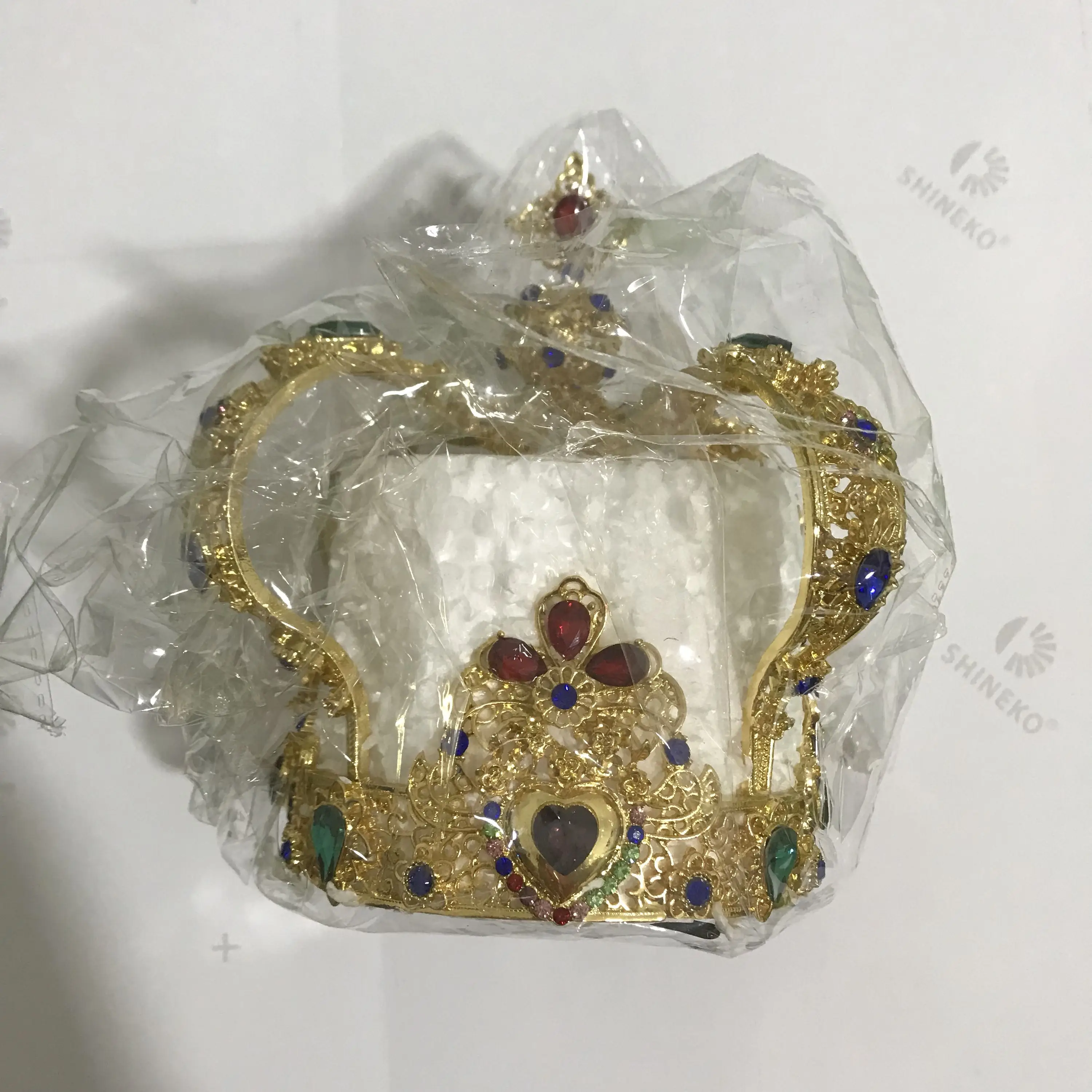 
Королева/король Мужская полная круглая Флер де Лис Корона короны для выпускного вечера и вечеринки 