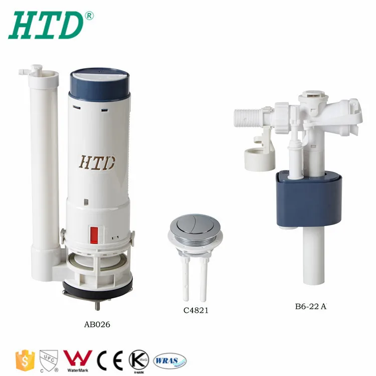 HTD Water-saving Top Flush Button Cistern Manual Toilet tank Adjustable Flushing Spare Parts