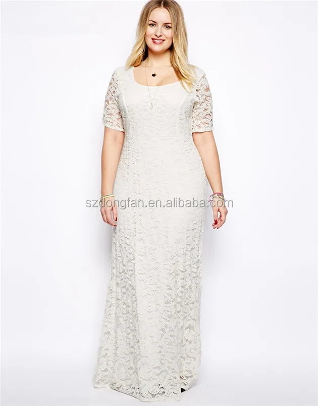 2016 Normal Frock Designs White Lace ...