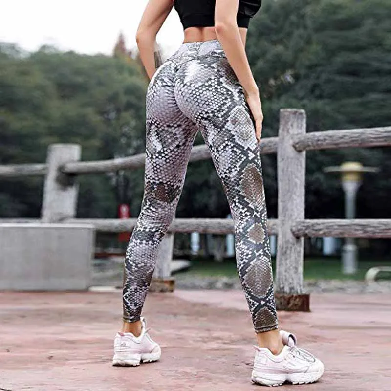 Mona Mesh And Print Legging Stretchy High Waist Gym Pants 6-12 - New In