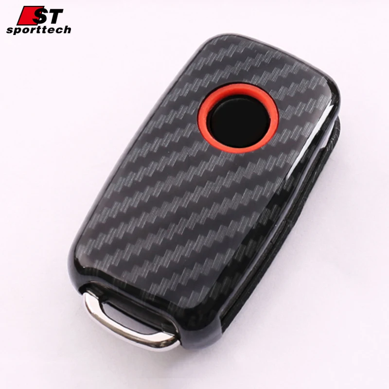 Пластиковый умный чехол для автомобильного ключа с 3 кнопками, двойная защита, силиконовый чехол для автомобильного ключа, индивидуальный чехол для автомобильного ключа для SKODA