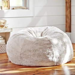 Wholesale plush faux fur beanbag furry living room sofa set furniture gaming fur bean bag bed chair