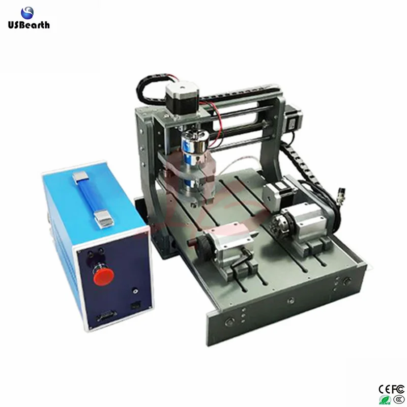 CNC Router 2030 Parallel Port 4axis 300W DC Spindle Mini Cnc Engraving Machine