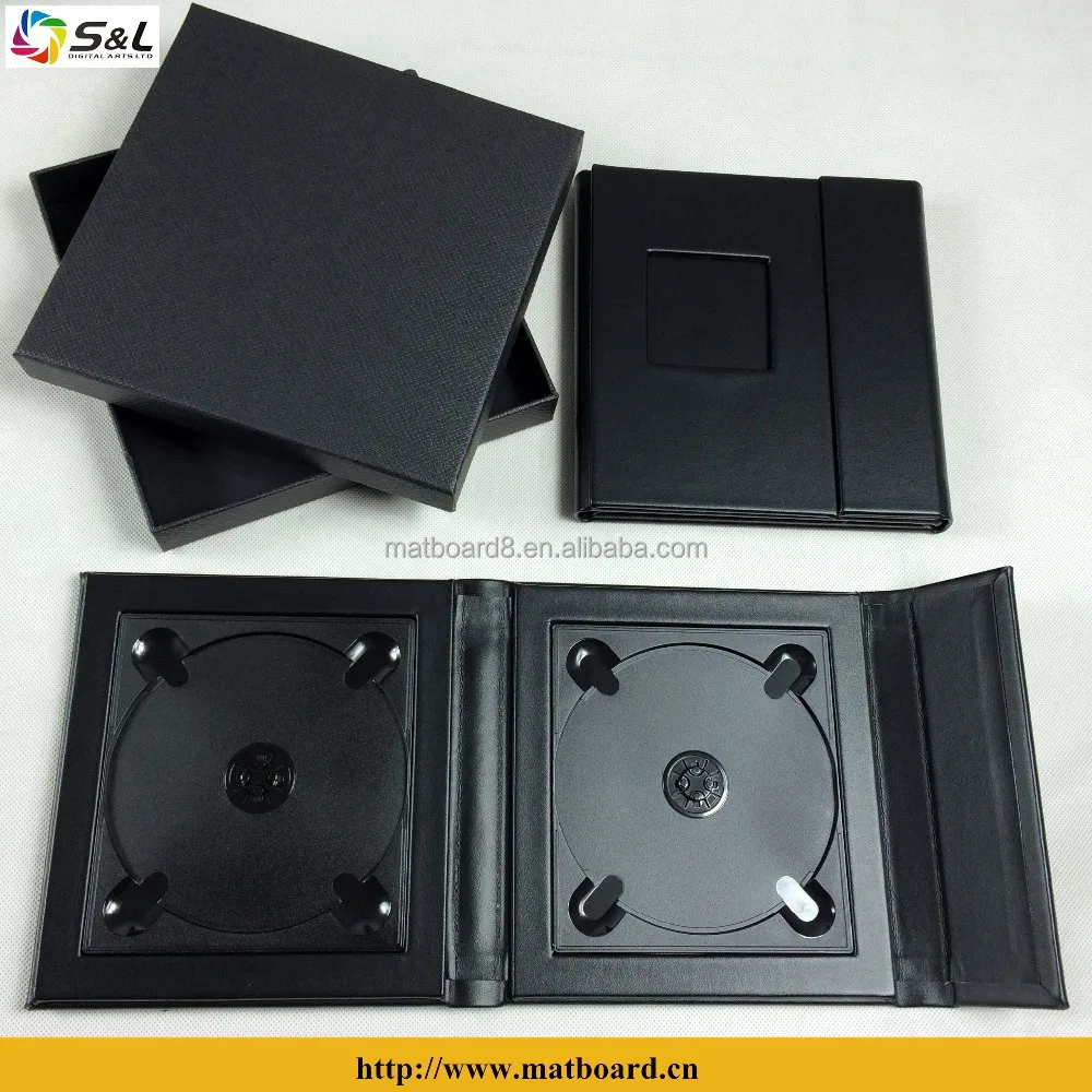 
Роскошный кожаный чехол для CD DVD с одним или двумя дисковыми держателями, производитель в Китае 