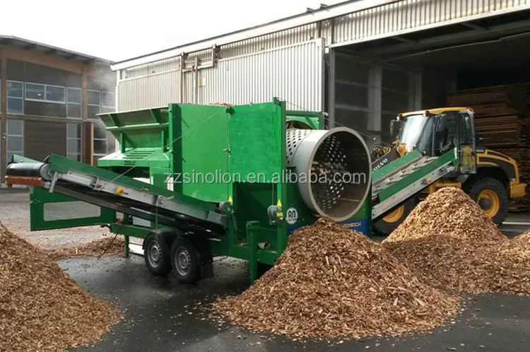 wood chip trommel screener