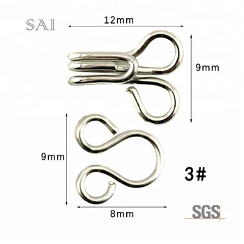 Garment Copper Hook and Eye ('555' 0#, 1#, 2#, 3#) - China Collar Hook and  Hook and Eye price