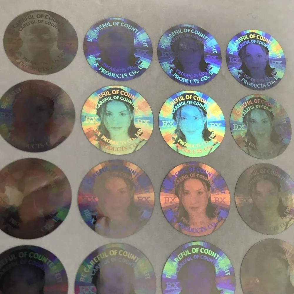Custom Human Head Picture 3d Round Hologram Sticker Maker