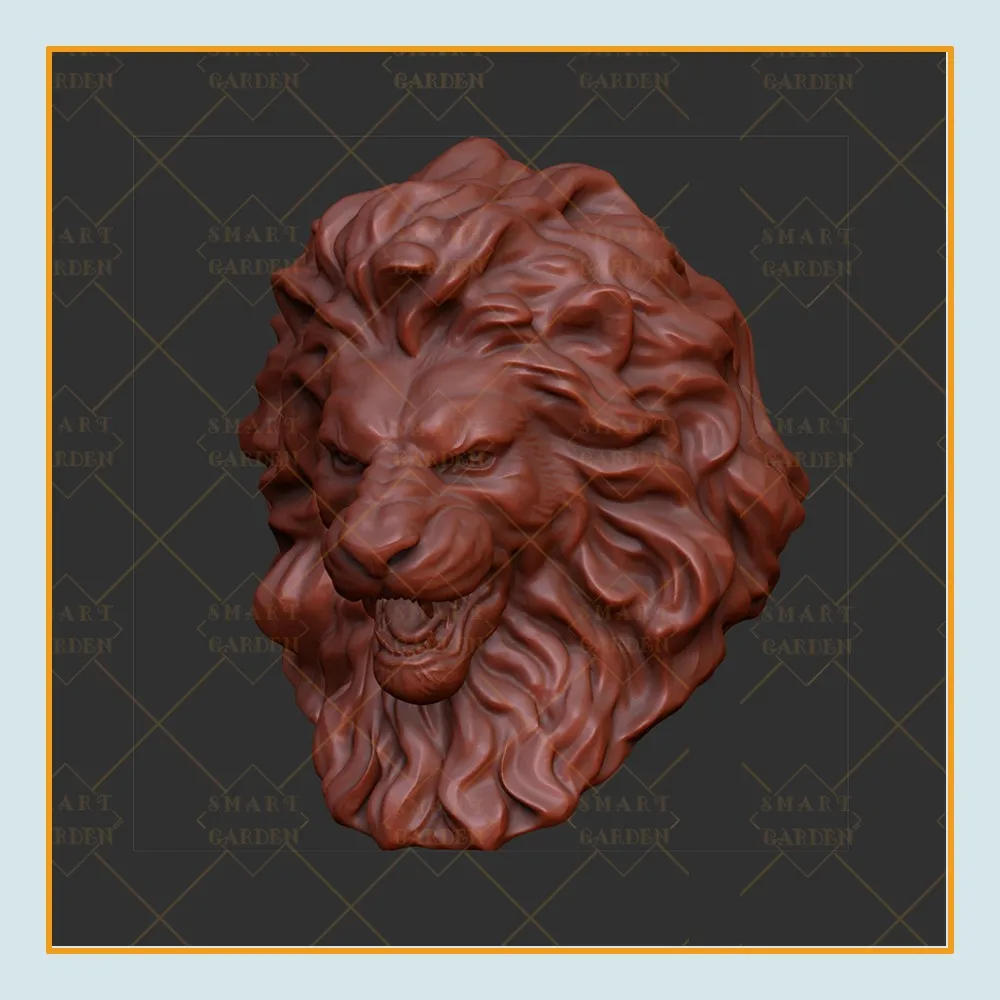 Factory Custom lion Face Statue Wall Decor Bronze lion Head Fountain Sculpture