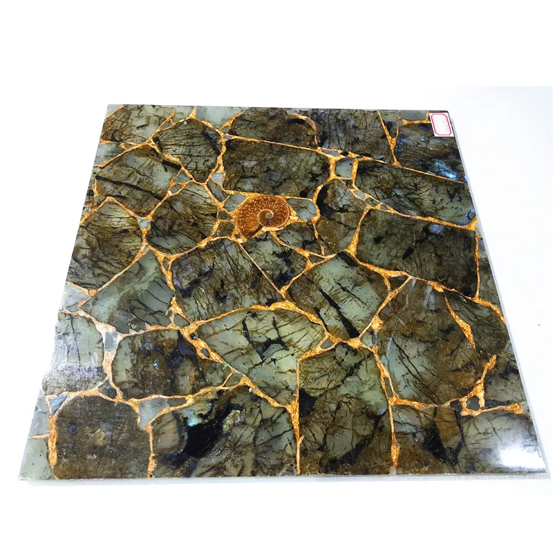 Customized Gemstone Island Labradorite Blue Gemstone Counter Top