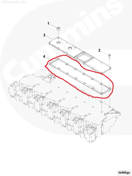 Cummins engine 6BT5.9 Intake Manifold Cover Gasket 3938152 3931347  