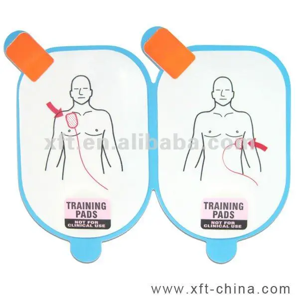 Дефибрилляторные электродные прокладки AED, тренировочная электродная прокладка