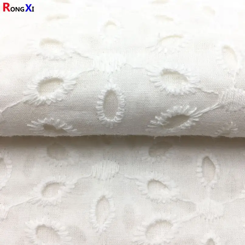 
 RXF0463 хлопчатобумажная ткань с ушками, 100% хлопчатобумажная кружевная ткань, хлопчатобумажная кружевная ткань  