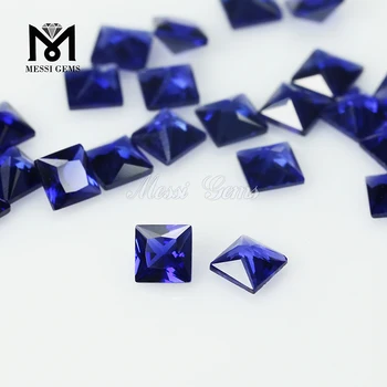 Top Machine Cut Gemstone Sapphire Square India Blue Sapphire