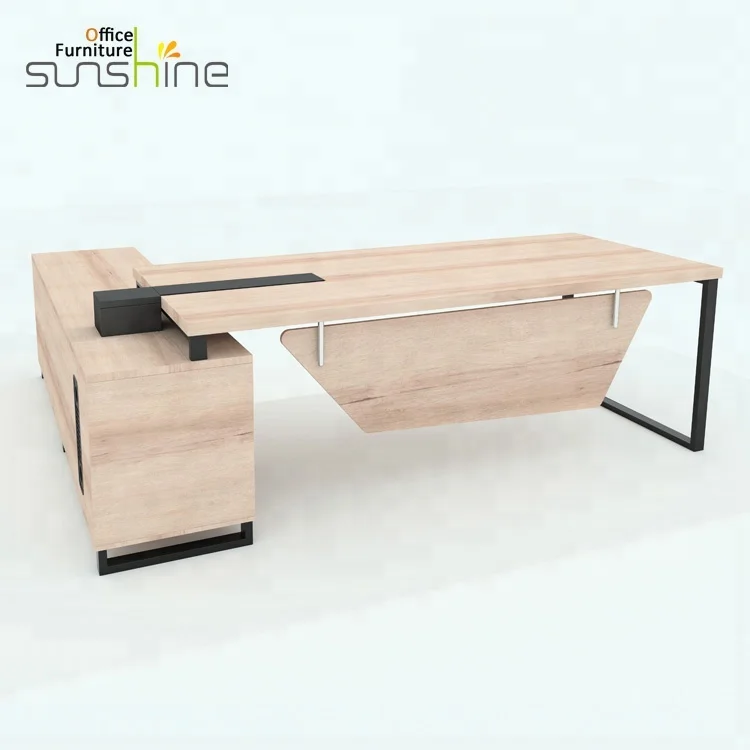Modern office table design luxury wooden counter manager office furniture executive desk